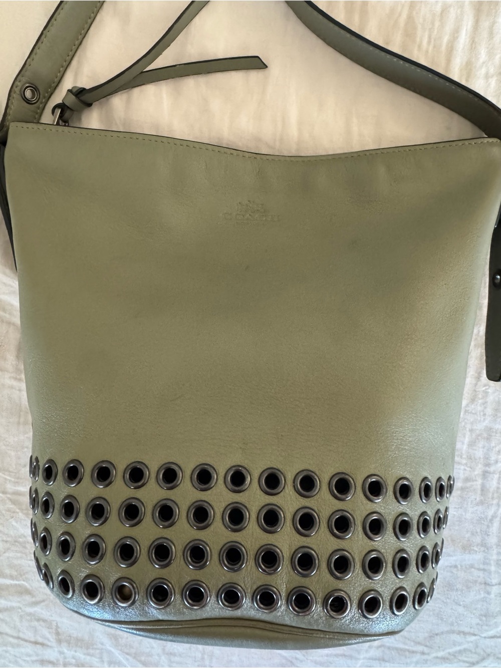 Coach Olive Green bleeker grommet Bucket Bag - Picture 2 of 6